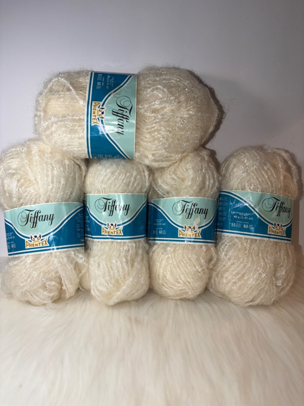 Tiffany Cream Eyelash Novelty Yarn Bundle